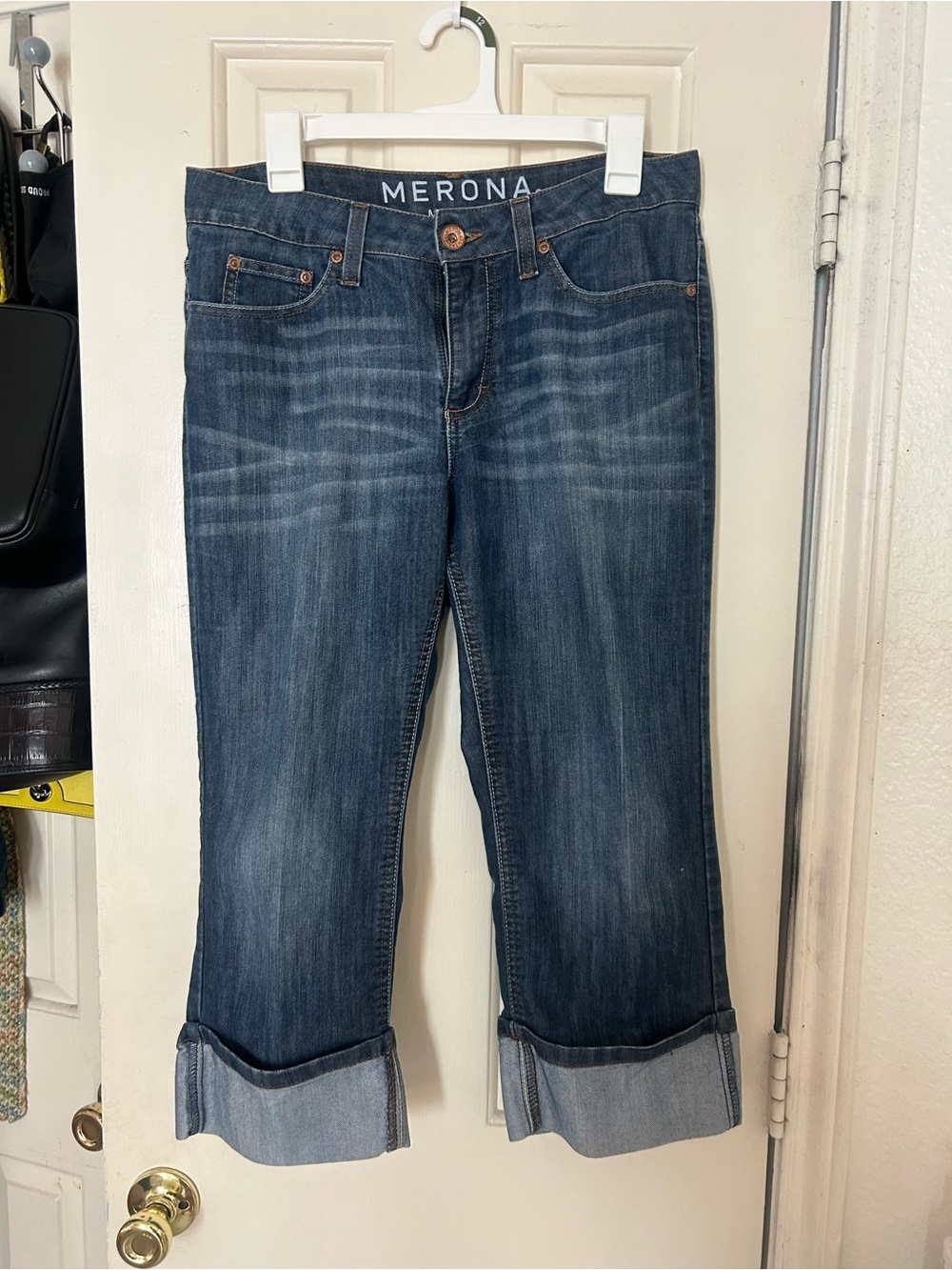 Merona Women's Medium Wash Boyfriend Jeans with Cuffed Hem